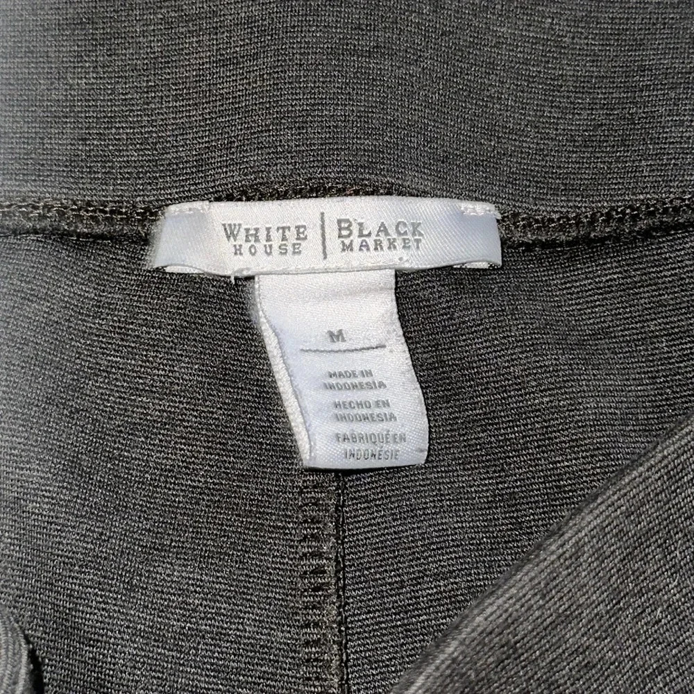White House Black Market Straight Leg Ponte Pull-On Pants Medium / Inseam 32" - Picture 3 of 3